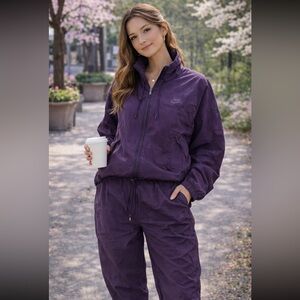 Purple Tracksuit Set true vintage Nike Sz large women’s plum
